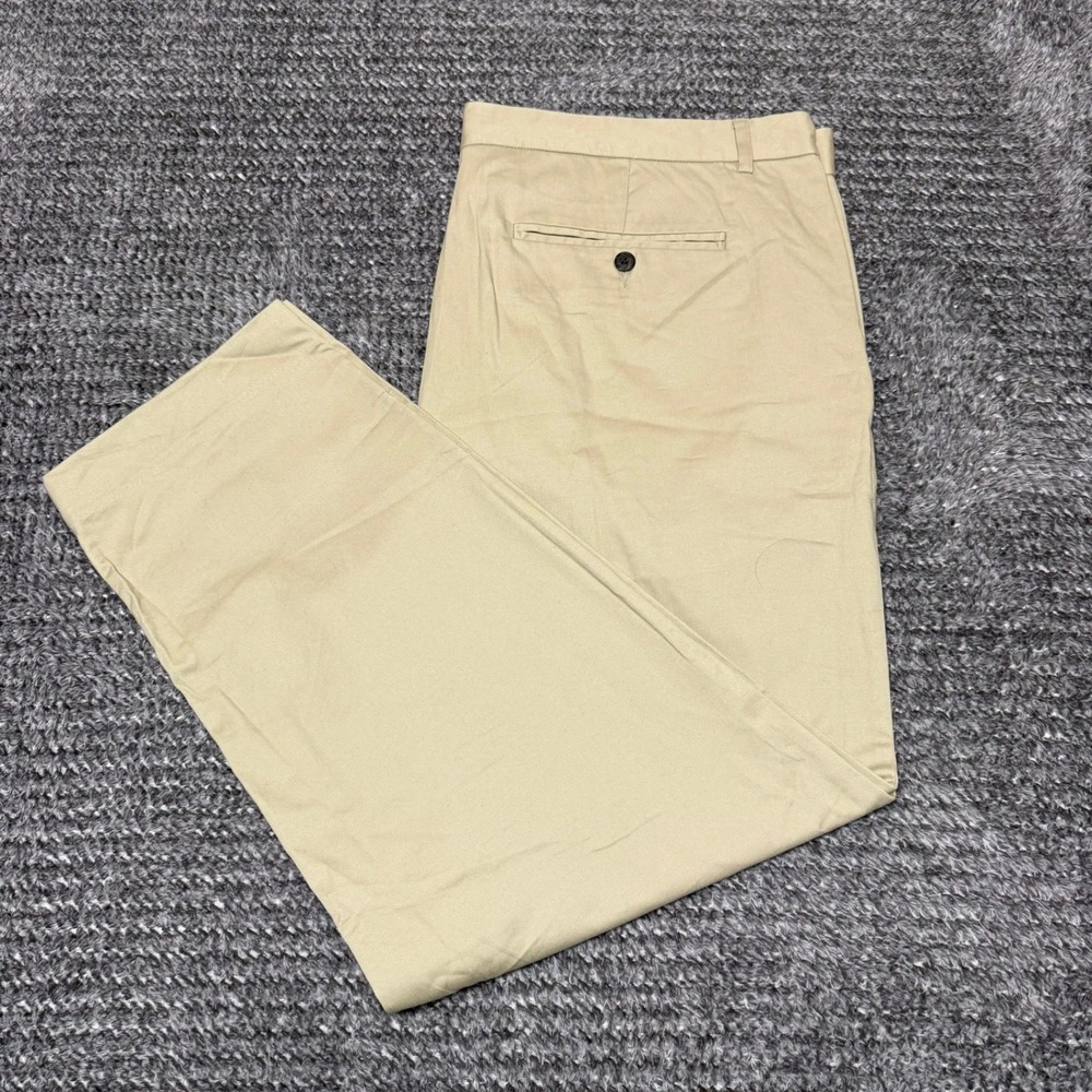 Goodfellow & Co Mens Chino Pants Size 42x30 Khaki Stretch Flat Front Casual